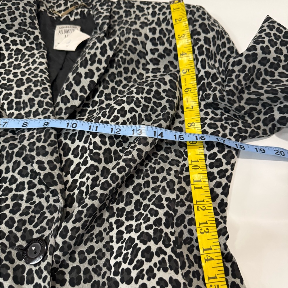 Allumette  AC Paris Animal Print Black & White Women's Blazer size 10 - Picture 12 of 14